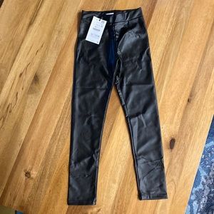 Zara Girls leggings, “leather” look.